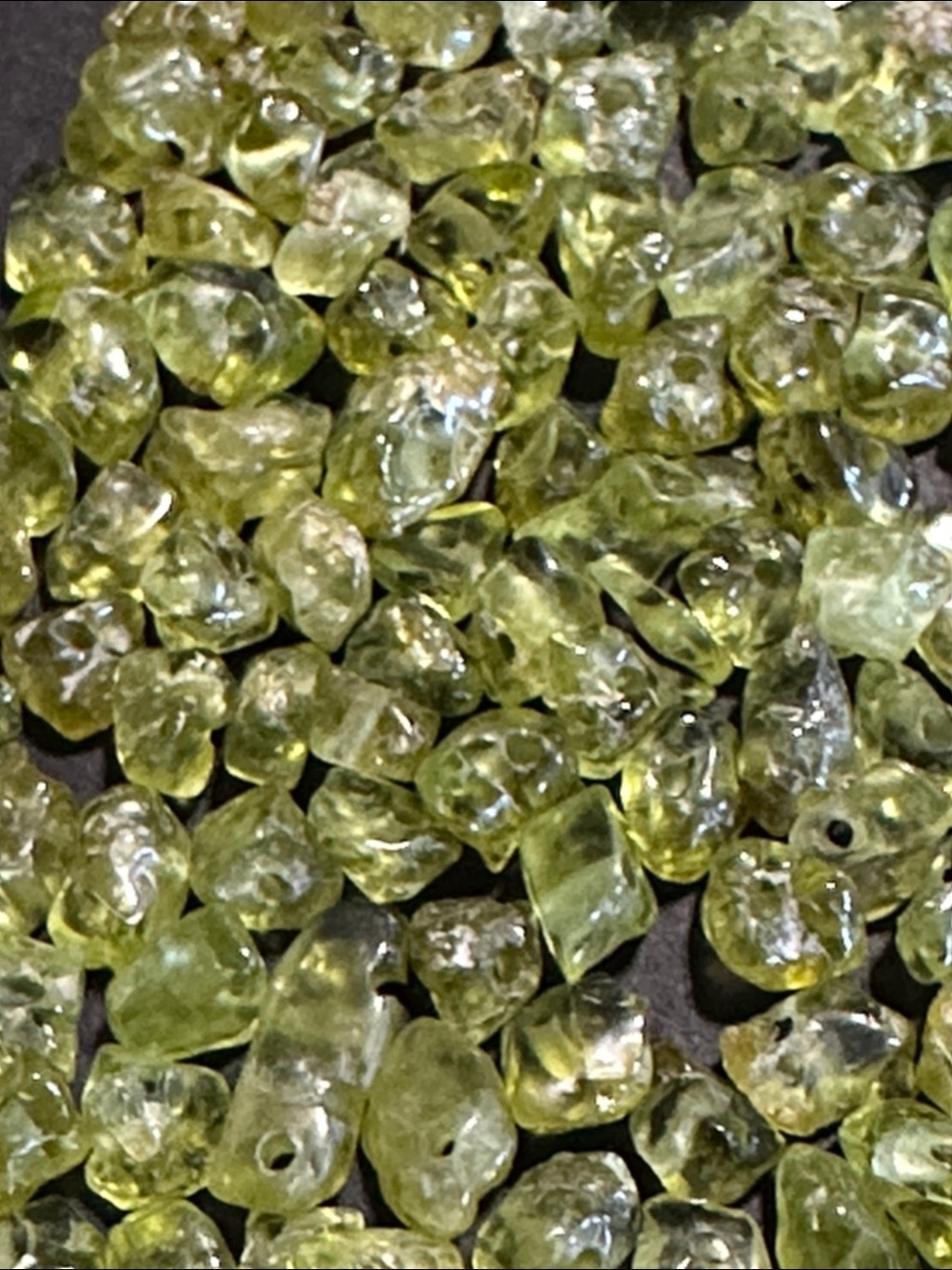 3.  Peridot Chips & Silver Tone Box Clasp - Picture 2 of 7